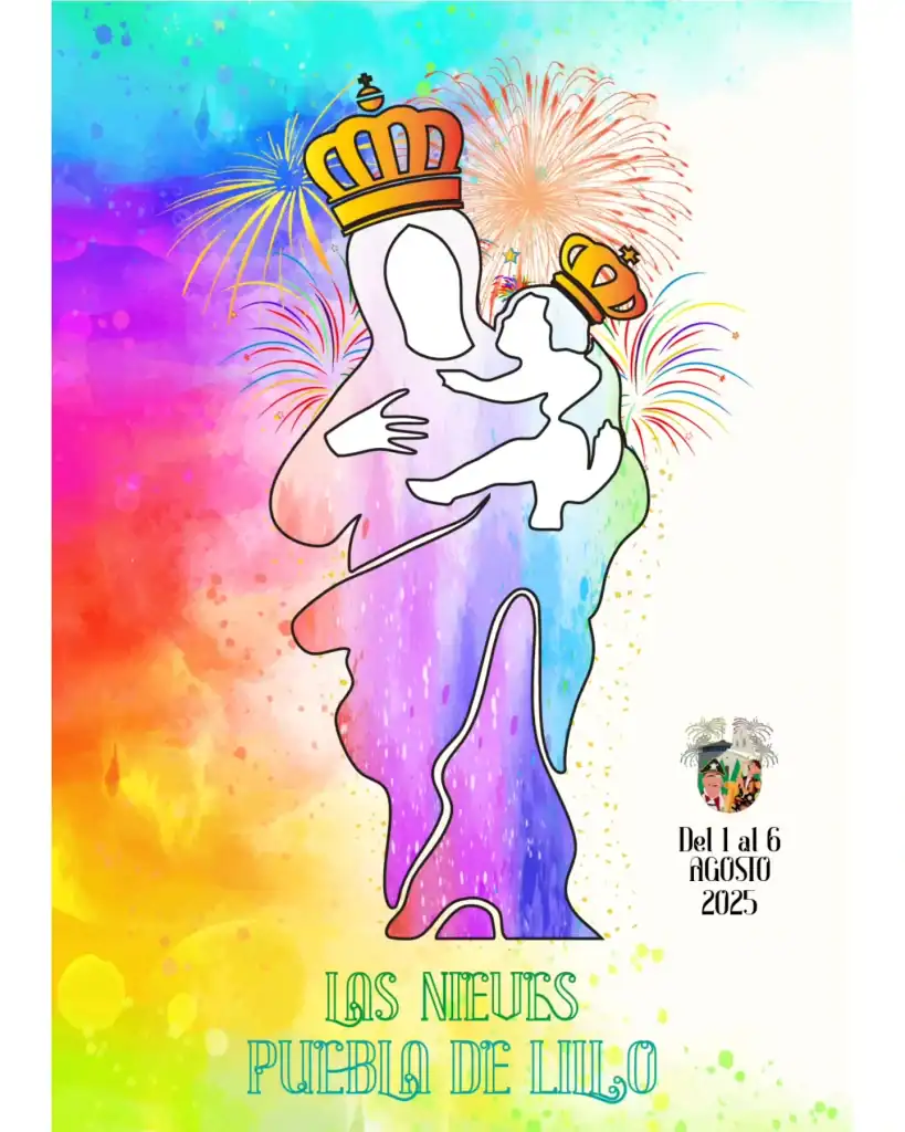 Cartel oficial fiesta Virgen de las Nieves Puebla de Lillo 2025